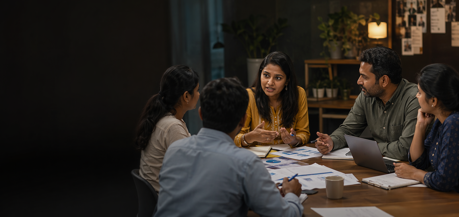 NGO partners in discussion around a table